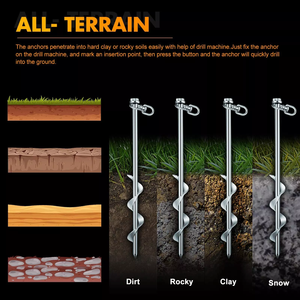 Nuovo metallo rivestito nero Augur ancoraggio in terra di ancoraggio per tenere le barche nuovo stile ancoraggio in metallo nel nuovo Look in metallo Augur - Product Image 3