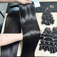 Extensions de cheveux humains cambodgiens en gros, lots de cheveux alignés cuticules de donneur unique pour propriétaires de salons et fournisseurs de cheveux