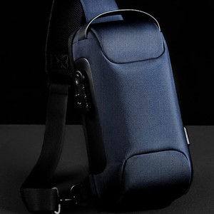 Crossbody Chest Bag Oxford Cloth Anti-Theft <b>With</b> USB Port Everyday Use Solid Color Men's Bag - Product Image 2