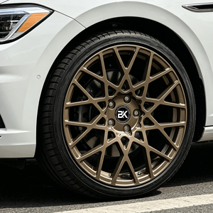 Jantes Bku forgées 5x112 pour Volkswagen Jetta SEL <span class=keywords><strong>Golf</strong></span> R <span class=keywords><strong>GTI</strong></span> R Mk8 Mk7 Mk6 Monoblock 18 19 20 pouces, design en maille, bronze, alliage - Product Image 1