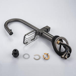 ก๊อกน้ำทองเหลืองพร้อมตะกร้าสบู่ที่ปิดด้วยแปรงสีทองสีเทาสีเทาอ่างล้างหน้า<span class=keywords><strong>ผัก</strong></span> - Product Image 3