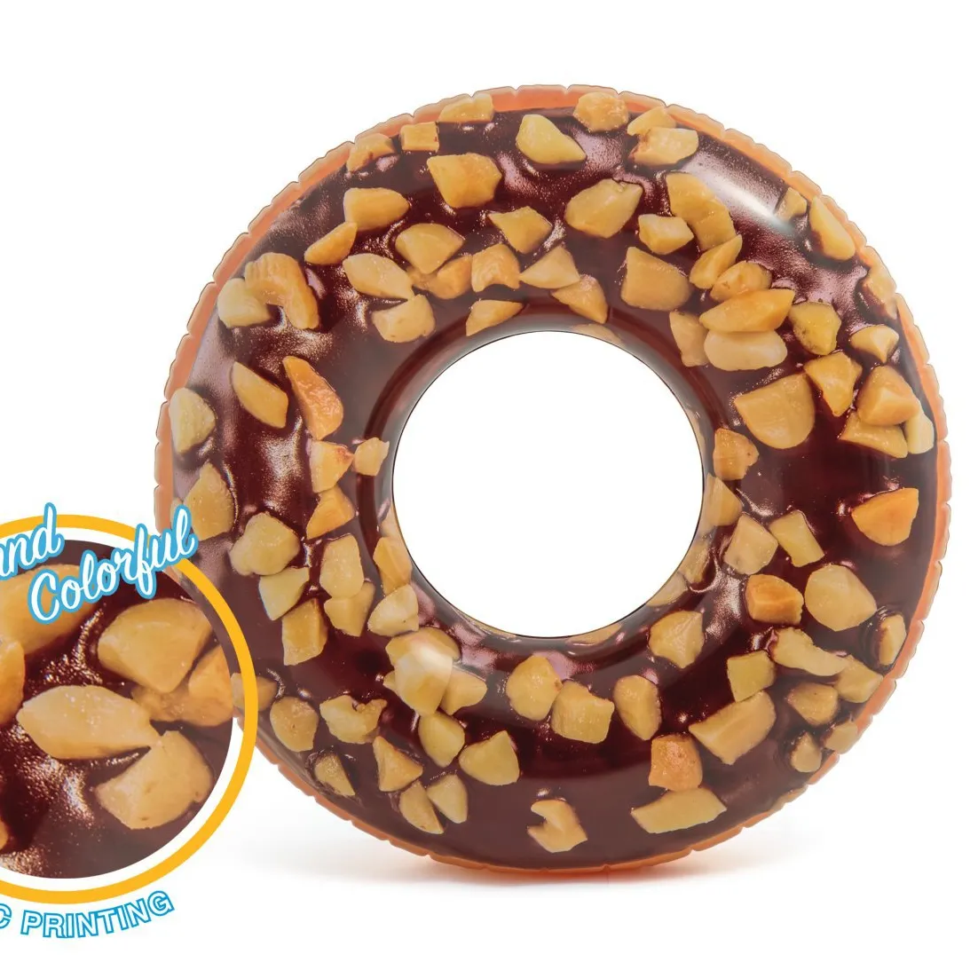 B01 Nutty Chocolate Floating Tire Donut Swimming Tube Inflatable Pool Toy water play swimming ring Donut swim ring