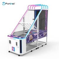 Funinvr Street Shooter Basketball Arcade Game Machine Level 4 1-2 Players Amusement Park Coin Operated Eye-catching Children's