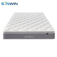 Matelas à ressorts ensachés en tissu de soie glacée respirant, roulé, 32 cm, fermeté moyenne, mousse de soutien haute densité, mobilier de chambre à coucher, hôtel, maison
