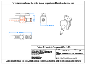 Válvula de Retención Manual de Plástico para Uso Químico, Conector Luer, para Agua, Baja Presión, Aplicación General, Compatible con OEM - Product Image 5