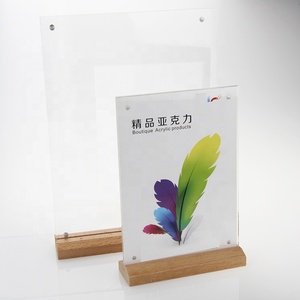 <span class=keywords><strong>Acrylic</strong></span> Bảng Lều Khung Bàn Bằng Gỗ Cơ Sở Từ Tính <span class=keywords><strong>Acrylic</strong></span> <span class=keywords><strong>Menu</strong></span> Ảnh Chủ - Product Image 3