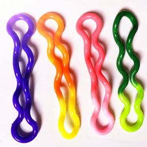 Funny Stress Relief Finger Therapy Toy Temperature Change <b>Twist</b> Toy Squeeze Toy Focus Training Rainbow Circle for Kids Adults - Product Image 2