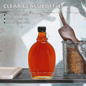 Fourniture d'usine : Pots en verre transparents plats 250 ml, 100 pièces, pour confiture de myrtilles, miel, sirop d'érable, sucre, emballage vide en forme de cylindre avec <span class=keywords><strong>bouchon</strong></span> à vis - Product Image 2