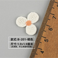 Bricolage vêtements matériaux petites fleurs champignon tissu autocollants coiffure épingle à cheveux accessoires tricoté vêtements chaussures décorations