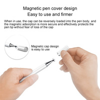 2-en-1 Universal pasivo Ksentry Tablet Pen con tapas magnéticas Silicona Tablet Stylus para iPad Teléfonos móviles Dispositivos Windows