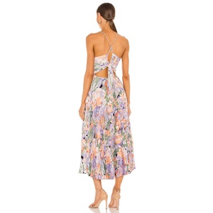 ชุดเดรสชายหาดลายดอกไม้สไตล์ฮาวาย พิมพ์ลายดิจิทัล ชุดเดรสยาว - Product Image 3