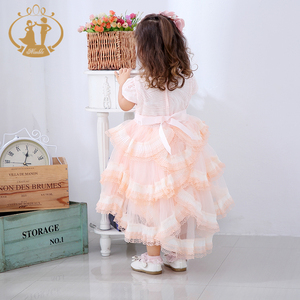 Vestidos <span class=keywords><strong>de</strong></span> encaje Vintage con mangas abullonadas para niñas, ropa <span class=keywords><strong>de</strong></span> encaje a rayas con mangas abullonadas, trajes <span class=keywords><strong>de</strong></span> boda para niñas, vestidos <span class=keywords><strong>de</strong></span> fiesta <span class=keywords><strong>de</strong></span> desfile en capas, ropa <span class=keywords><strong>de</strong></span> cola <span class=keywords><strong>de</strong></span> bebé - Product Image 6