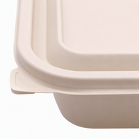 Boîte de rangement pour nouilles en plastique PP de qualité alimentaire, écologique, rectangulaire, réutilisable, avec couvercle, pour la cuisine, le restaurant, l'emballage alimentaire