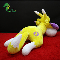 Renamon géant gonflable à double couche, peluche jaune, sphère gonflable à vendre