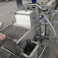 Applicateur de pâte à beignets et youtiao modèle Jcsk-200 en acier 304, capacité 200 kg/h, pour enrobage de pâtes frites torsadées, 1,25 kW, avec convoyeur de 200 mm et pompe à roulement