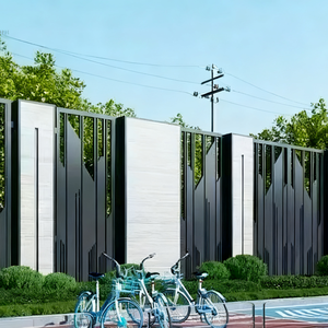 Panneaux de clôture décoratifs en métal enduits de poudre bon marché personnalisés Clôture de jardin extérieure classique Clôture de sécurité en aluminium - Product Image 5