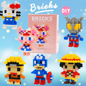 Al por mayor 2025 dibujos animados Nano bloque 3D rompecabezas Anime <span class=keywords><strong>Mini</strong></span> figuras Moc bloques de construcción conjuntos Diy Micro bloque juguete niños juguetes regalo - Product Image 4