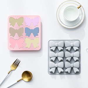 Moldes de Silicona Antiadherentes con Diseño de Lazo, Reutilizables, de Grado Alimenticio, Lindos Moldes Magnéticos de Silicona para Chocolate, Dulces y Hielo - Product Image 2