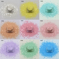 Glitter pastello misto grosso e fine, fiocchi di glitter opachi morbidi, paillettes colorate all'ingrosso per feste, coriandoli, resina, nail art, tumbler