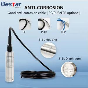 דיוק גבוה 0.25%FS חיישן מפלס הידרוסטטי 4-20mAV/RS485 0~5V מכשירי מדידת מפלס נירוסטה למים לשתייה - Product Image 5