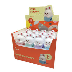 <span class=keywords><strong>Taille</strong></span>-crayons en plastique personnalisés à 2 trous en forme de <span class=keywords><strong>lapin</strong></span> Kawaii pour enfants, vente en gros - Product Image 2