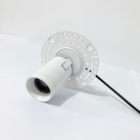 Spot LED encastrable sans cadre 3W 5W CRI95 anti-éblouissement orientable pour découpe de 40mm, spot encastrable pour plâtre