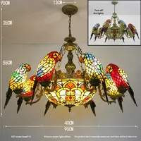 Livraison gratuite perroquet lustre moyen LED salon salle à manger étude Clubhouse confortable Villa KTV personnalisé créatif