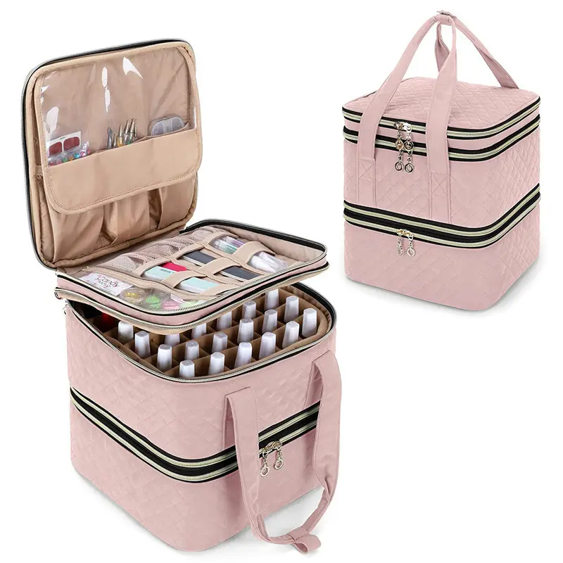 Trousse à cosmétiques Portable de grande capacité pour femmes, trousse de tatouage de beauté pour ongles, sac à outils de maquillage, sac à bandoulière