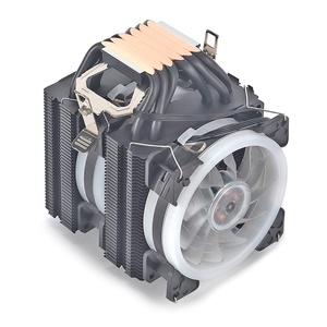 Tốt nhất màu đen quạt tản nhiệt thắp sáng ống dẫn nhiệt cho Intel i3 i5 i7 LGA 1156 1200 1366 1700 2066 2011 <span class=keywords><strong>AMD</strong></span> AM4 AM5 <span class=keywords><strong>CPU</strong></span> <span class=keywords><strong>Cooler</strong></span> - Product Image 4