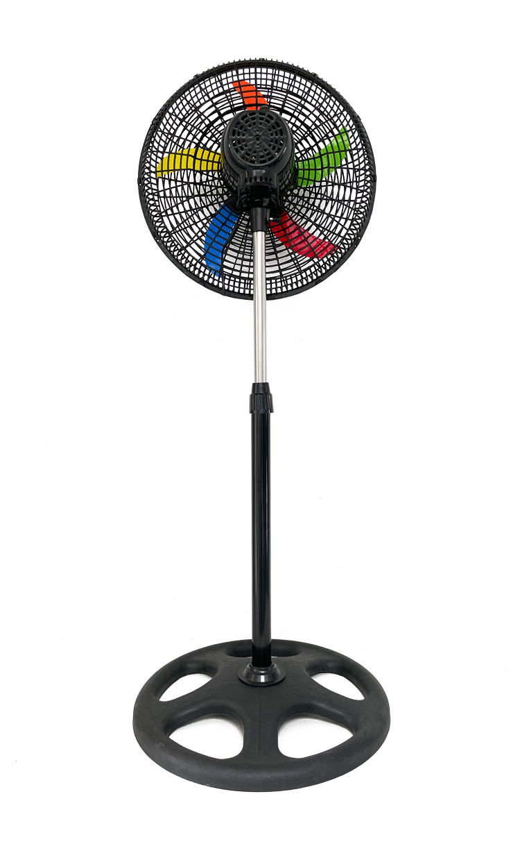 2022 hot  sale south America  18 inch industrial stand  fan  with  5 pp  colour  blade
