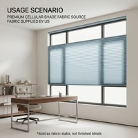 Tissu pour stores alvéolaires non tissé Spunlace semi-occultant imperméable bleu clair 25 mm sur mesure