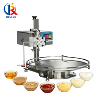 Machine de remplissage rotative en acier inoxydable pour liquides épais, pâtes, résines, beurre comestible, sirops et miel