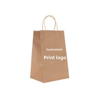 Sac fourre-tout en papier kraft biodégradable personnalisable à fond carré pour emballage alimentaire à emporter, cadeau, publicité, en stock, imprimé UV, bougie
