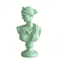 Buste romain classique de 11 ''pouces Statue grecque de Diana Sculpture en résine pour la décoration intérieure mettant en vedette la mythologie grecque