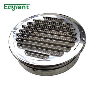 Rejilla <span class=keywords><strong>de</strong></span> Ventilación Exterior Duradera <span class=keywords><strong>de</strong></span> Acero Inoxidable con <span class=keywords><strong>Boca</strong></span> Plana y Protección Contra Pájaros para HVAC Residencial - Product Image 2