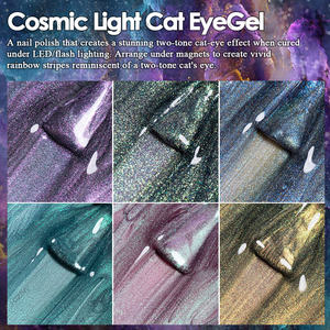 BOZLIN 30 Couleurs Cosmic Light Cat Eye Gel Vernis À <span class=keywords><strong>Ongles</strong></span> Hema Gratuit Deux Tons Magnétique <span class=keywords><strong>UV</strong></span> Gel Polonais Logo Personnalisé Cateye Gel Polish - Product Image 2