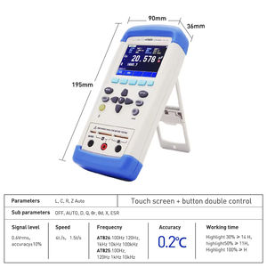 เครื่องวัดดิจิทัลแบบมือถือ AT825เครื่องทดสอบความแม่นยำ100kHz - Product Image 5