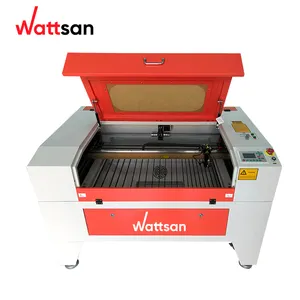 Wattsan-máquina de grabado láser 6090 ST, 600x900mm, 80W, 100W, CO2, CNC, para cortar cuero, madera contrachapada, Plástico