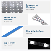Barre lumineuse LED diffuse à réflexion diffusée 12V 24V pour boîte à lumière, SMD3030, 16,8W 160 °   Barre LED rétroéclairée