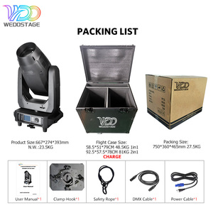 ไฟเวทีแบบเคลื่อนย้ายได้ Wedostage 600W 3in1 รุ่น <span class=keywords><strong>Beam</strong></span> Wash Spot CMY CTO DMX512 สำหรับคลับ ดิสโก้ ปาร์ตี้ และงานอีเว้นท์ - Product Image 5