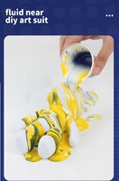 Ensemble de peinture acrylique fluide de vente pop fournit un ensemble de peinture acrylique en forme d'ours multiple pour des projets d'art