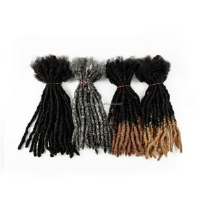 1cm colore Ombre 100% capelli umani Dreadlock Inter Locs 100% capelli fatti a mano Crochet Locs estensioni per donne nere e Reggae - Product Image 1