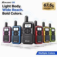 XUNLIBAO D8 Produsen OEM ODM Logo Kustom 67.5g USB Type-C Baterai Lepas Pasang Mini 4G LTE PoC Radio Walkie Talkie