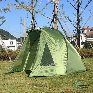 Tente de camping verte avec fenêtres en maille et conception de ventilation pour une utilisation en extérieur - Product Image 5