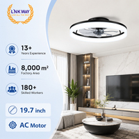 Ventilateur de plafond LED moderne de 54 pouces, silencieux, réversible, avec télécommande, économie d'énergie, luminaire décoratif rafraîchissant pour salon