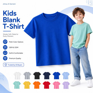 T-shirts unisexes pour enfants et jeunes en coton 100% de qualité supérieure, personnalisables avec logo et couleurs sur mesure, vente en gros - Product Image 1