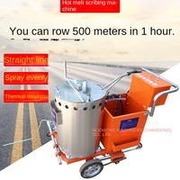 Máquina de Marcado por Fusión en Caliente HangKangCM 1450, Velocidad 10km/h, para Pistas de Juego, Carreteras, Estacionamientos, Ancho de Pavimentación 150mm, 5