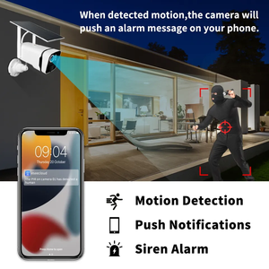 Caméra de sécurité de panneau solaire rechargeable sans fil de conception moderne construction et produit <span class=keywords><strong>immobilier</strong></span> - Product Image 6