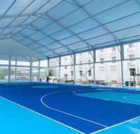Tente de protection robuste à grande portée pour terrains de sport, avec structure en aluminium et couverture en PVC, pour les sites de basketball, tennis et football