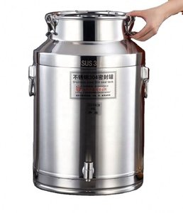Cubo de Almacenamiento Sellado de Acero Inoxidable 304 con <span class=keywords><strong>Grifo</strong></span>, Especial para Leche, Jugo, Cerveza, Aceite, Alimentos Secos y Té - Product Image 2